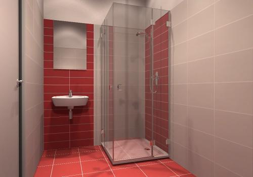 červená kúpeľňa - KÚPEĽNE, OBKLADY, DLAŽBY INPRO PRIEVIDZA
